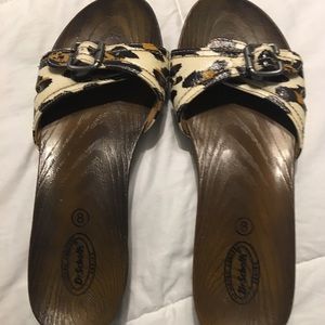 Dr Scholl’s animal print sandals size 8